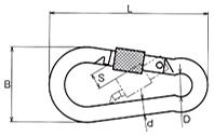 浅野金属工業 ステンレス AKフック（ハズレ止めナット付） AK1025 / カラビナ / 一般ステンレス金具 | 電動工具の道具道楽