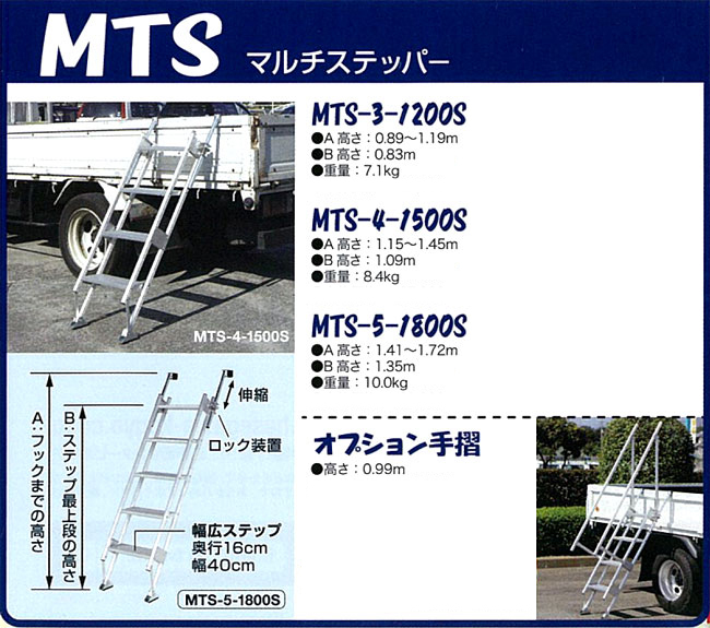 2023年春-多目的階段 マルチステッパー55cm幅 MTS-5•5-3-1200S 35485 通販 -• PayPayモール 