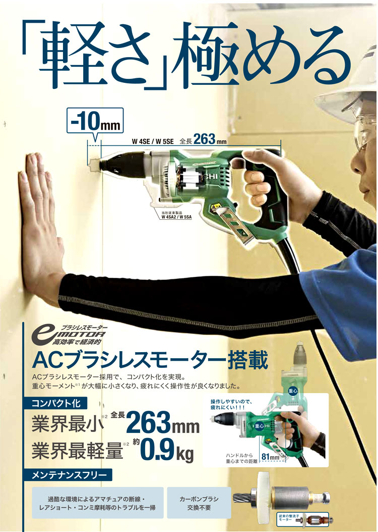 ハイコーキ日立工機 Hikoki 4mmボード用ドライバ W4SE(W) / 電動ドライバー / 電動 工具 | 電動工具の道具道楽