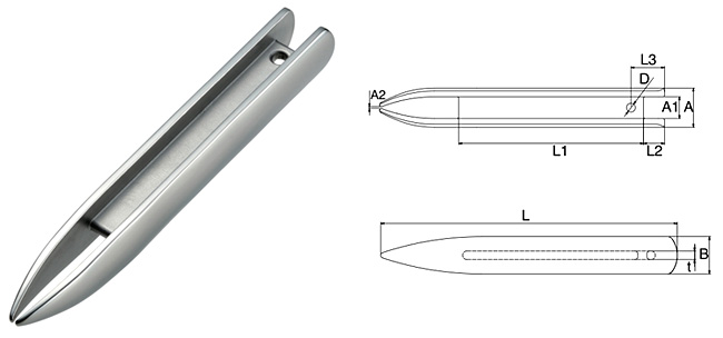 浅野金属工業 ステンレス 網針 AK18055 / 漁具 / 一般ステンレス金具