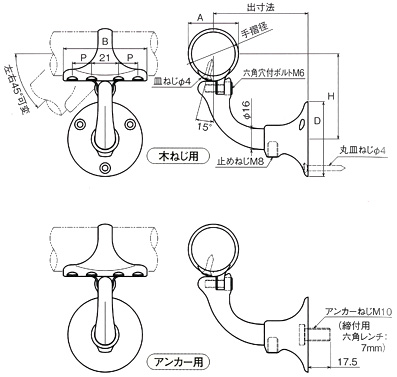 浅野金属工業 ステンレス V600自在L型ブラケット（継手タイプ