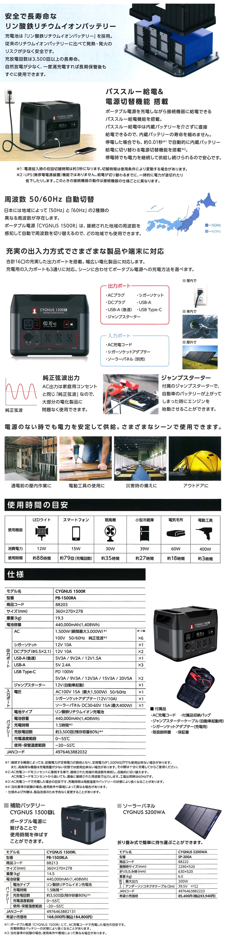 〔MUSTTOOL〕急速充電対応ポータブル電源