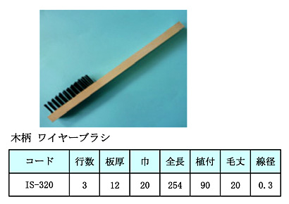 木柄ワイヤーブラシ