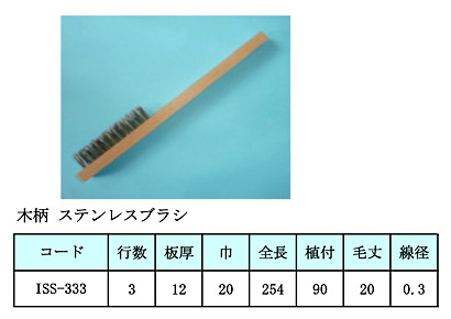 木柄ステンレスブラシ