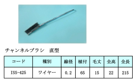 チャンネルブラシ(直型)