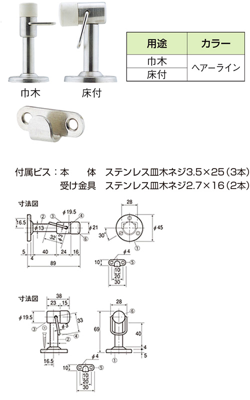 即納送料無料! KanamonoYaSan KYS宇佐美工業 公団用 三ツ穴取手 SUS304 105mm ヘアーライン 50×10入 