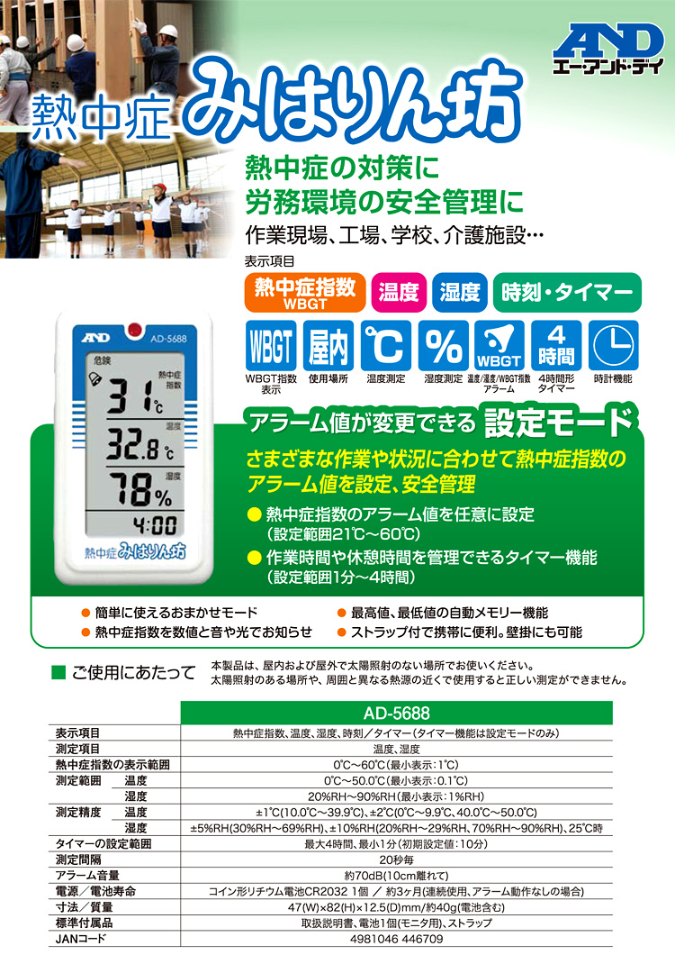熱中症指数モニター「みはりん坊」