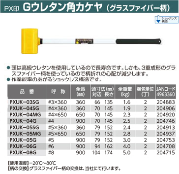 オーエッチ工業 PX印 Gウレタン角カケヤ(グラスファイバー柄） PXUK