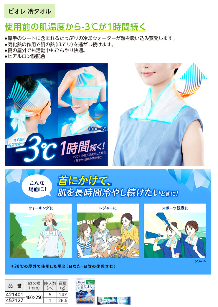 ビオレ冷タオル