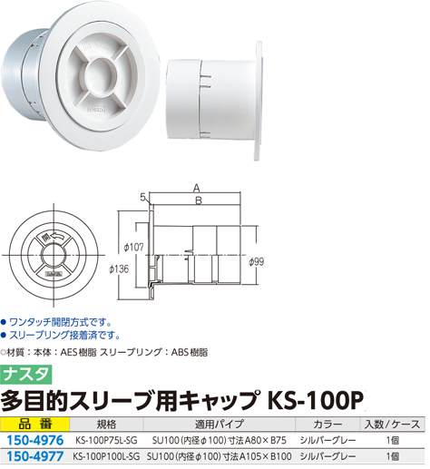 多目的スリーブ用キャップ