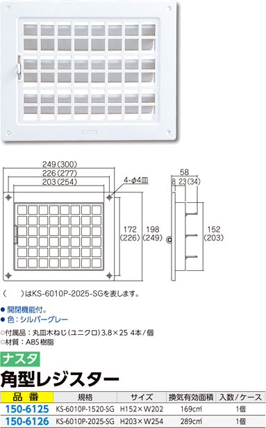 角型レジスター