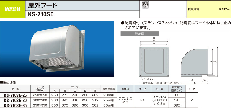 ステンレス屋外フード