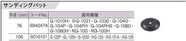 ジスクグラインダ用サンディングパット