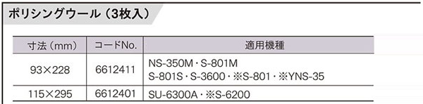 サンダ用ポリシングウール