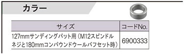 PE-202・PE201・PE-1400・PE-2010・PE1600用カラー（127mmサンディングパット用）