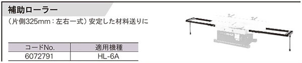 小型手押カンナHL-6A用補助ローラー