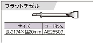 エアケレンRAK-60A用フラットチゼル