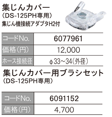 DS-125PH用集じんカバー