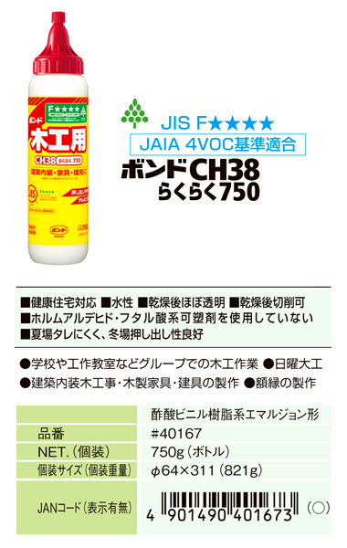 ボンド木工用CH38らくらく750