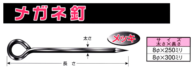 メガネ釘