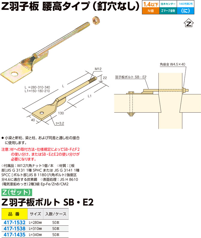 あたりⓎ ダイドーハント 12x310/50個 DCMオンラインツールセンター - 通販 - PayPayモール Zマーク 腰高羽子板ボルト