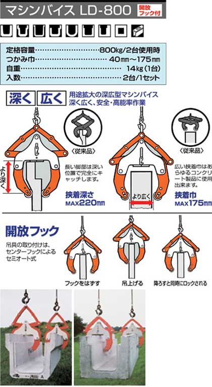 サンキョウ マシンバイス LD-800 / 土木用マシンバイス / サンキョウ