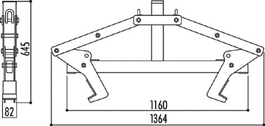 サンキョウ 可変側溝吊具 VＩS-1500-1Mオート / 土木用マシンバイス 