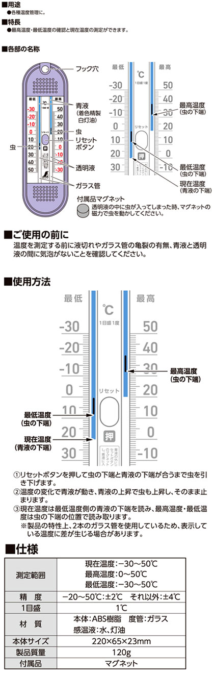 最高・最低温度計