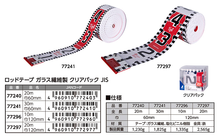 ロッドテープガラス繊維製JIS