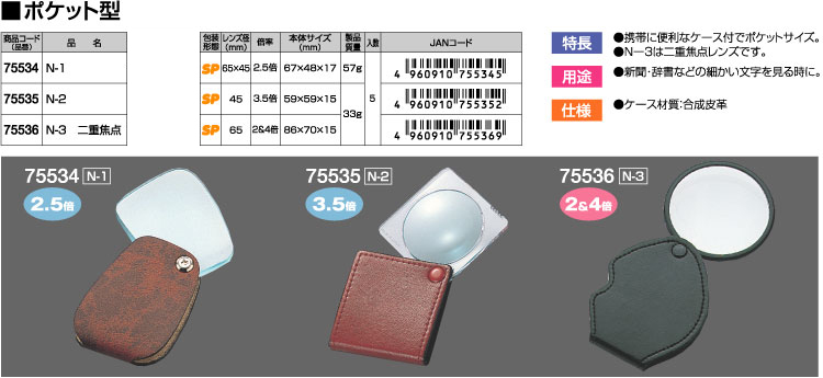 ポケット型ルーペN-2