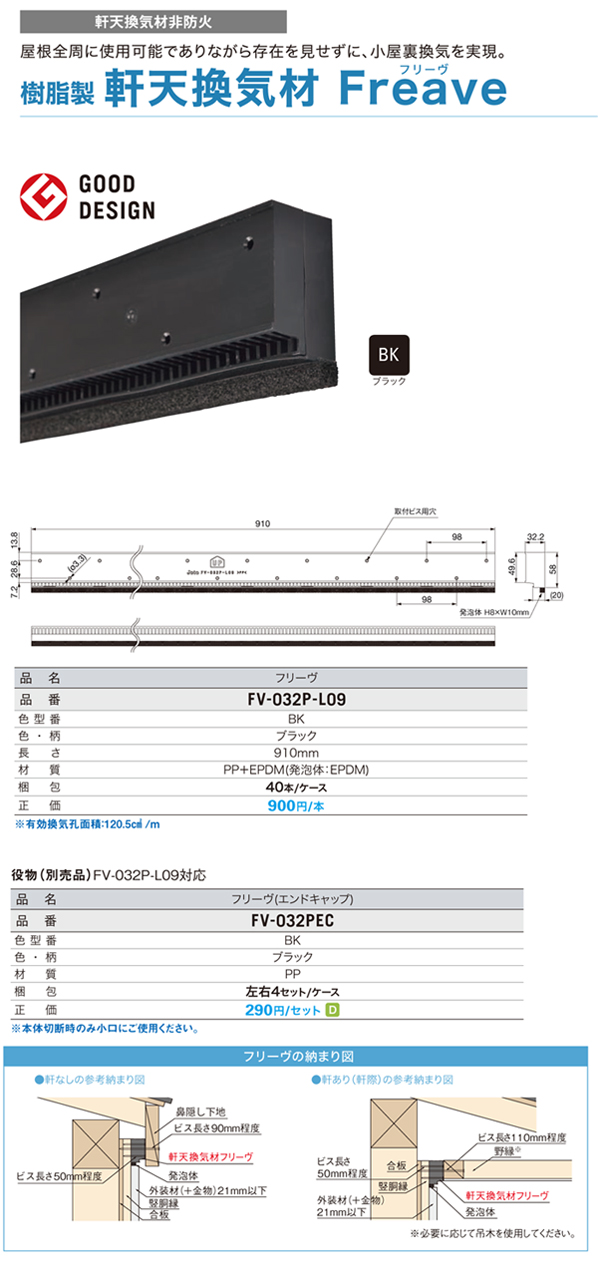 100％品質 プラスワイズ建築廃番 防火対応 軒天換気材 6本入 60分準耐火構造認定品 軒ゼロタイプ本体 2730mm FV-AO16FD-L27-WT  城東テクノ アミ