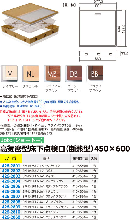 71％以上節約 JOTO 床下点検口