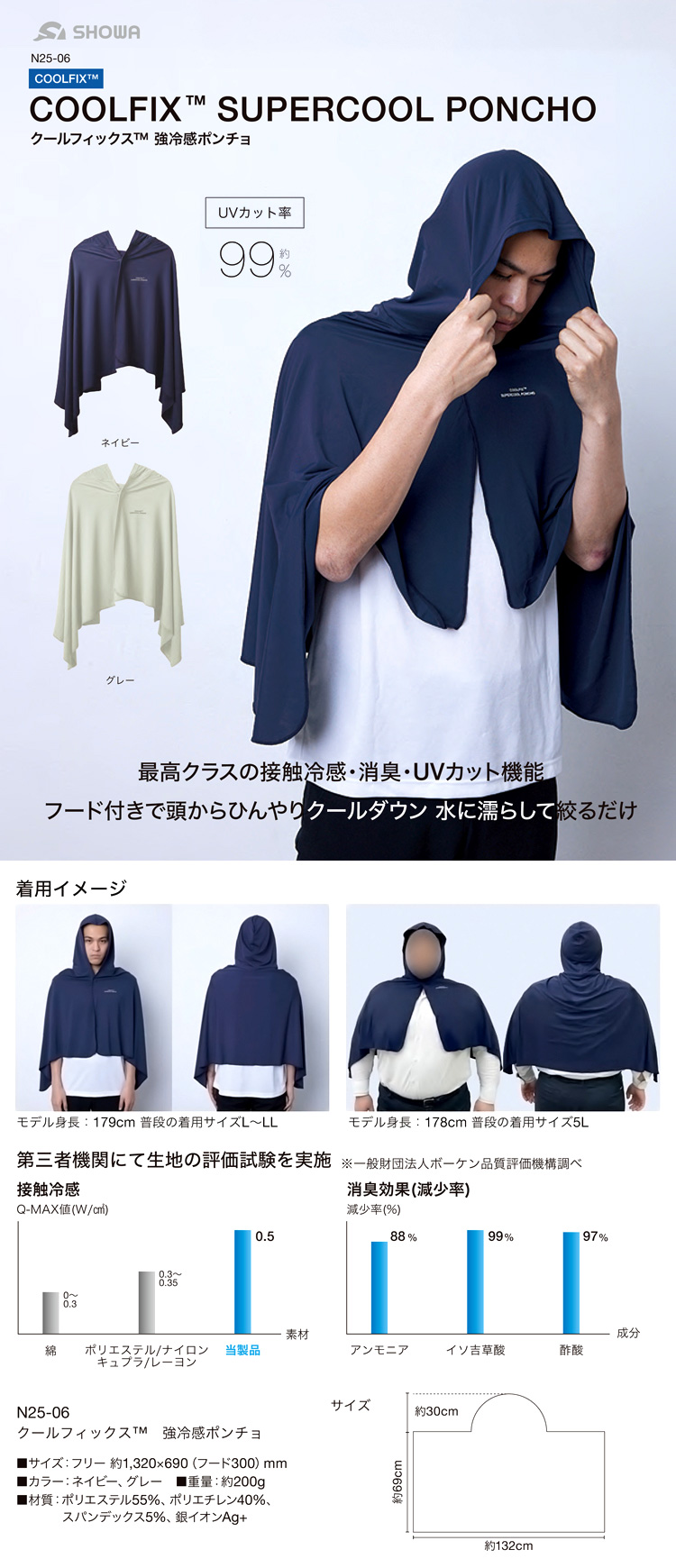 クールフィックス強冷感ポンチョ