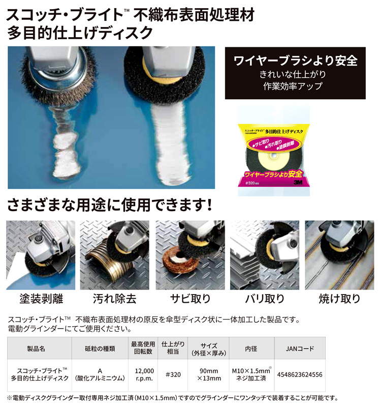〔スコッチ・ブライト〕多目的仕上げディスク