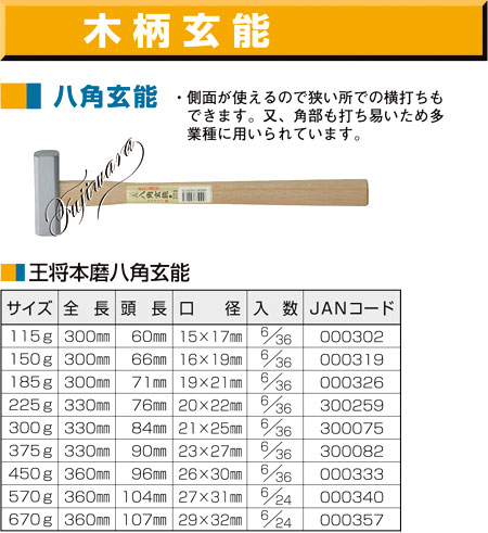 〔王将〕本磨八角玄能