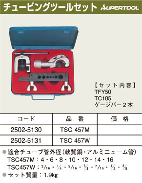 チュービングツールセット