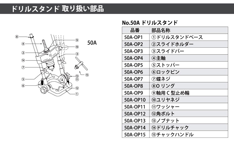 No.50A ドリルスタンド