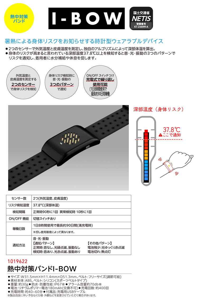 熱中対策バンド「I-BOW」