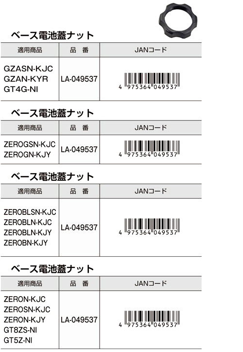 【交換用部品】タジマレーザー部品〔ベース電池蓋ナット〕