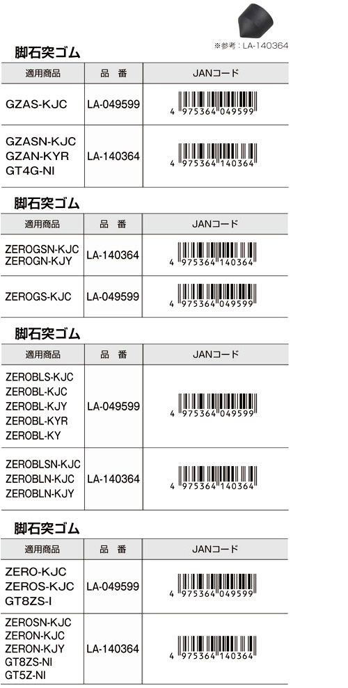 【交換用部品】タジマレーザー部品〔脚石突ゴム〕