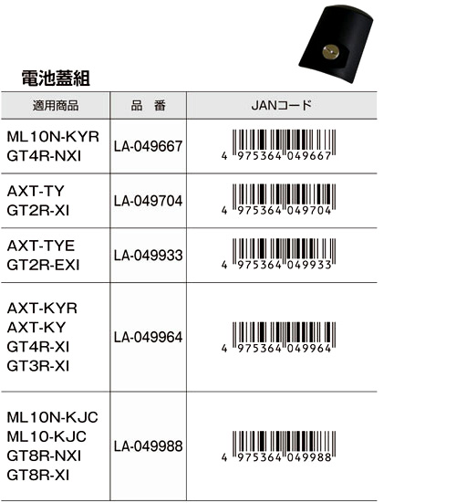 【交換用部品】タジマレーザー部品〔電池蓋組〕