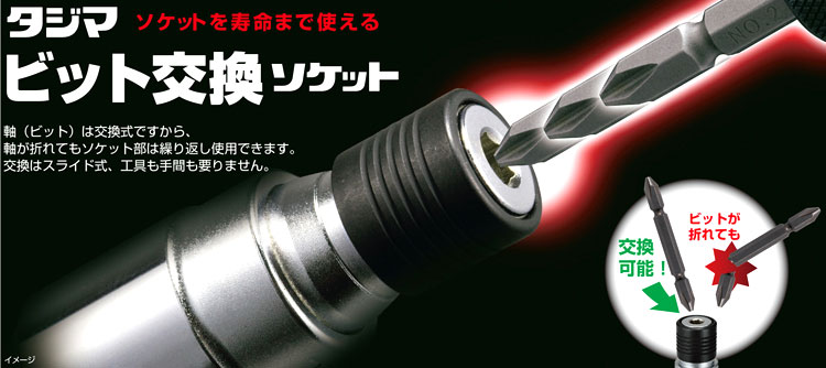 タジマビット交換式ダブル17×21落下防止付