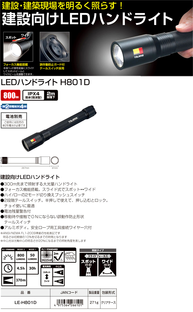 建築向けLEDハンドライト
