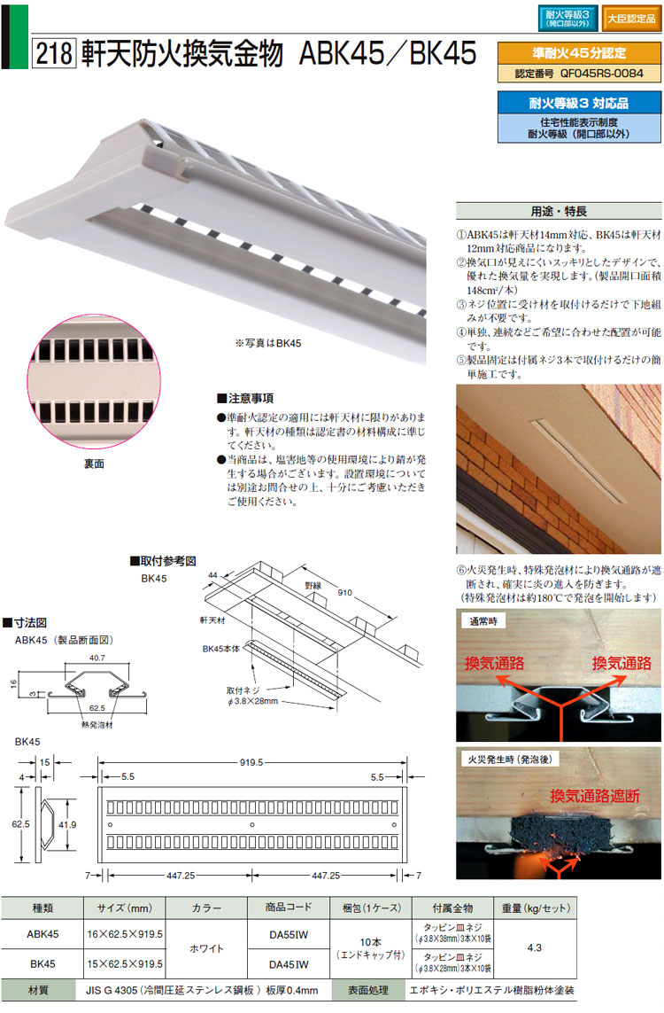 カナイ 建材 金物 スレンダー軒裏換気金物SL-90ククロ 通販