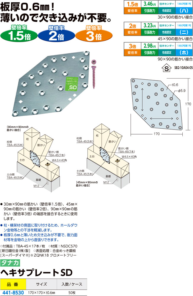 タナカ ヘキサプレートSD AA2162 通販