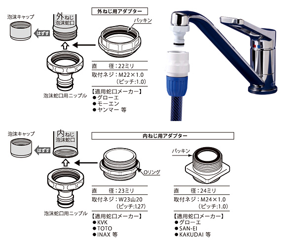 タカギ 泡沫蛇口用ニップル G063 / 散水用品 パーツ / 土工 農具 園芸