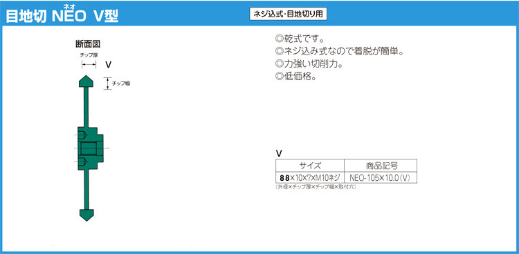 目地切ＮＥＯ Ｖ型