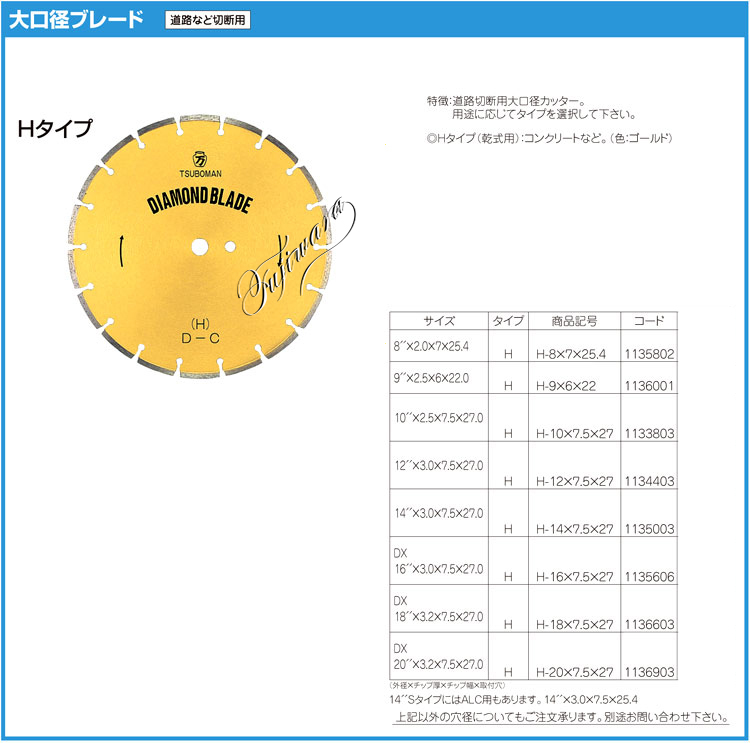 ツボ万 大口径ブレード S-14×7.5×27 - 道具、工具