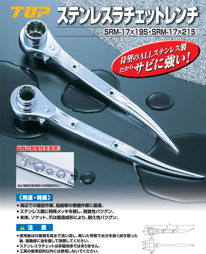 新品未使用　TOPメガネスパナラチェットレンチ工具セット