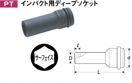 インパクト用ディープソケット（差込角9.5mm）